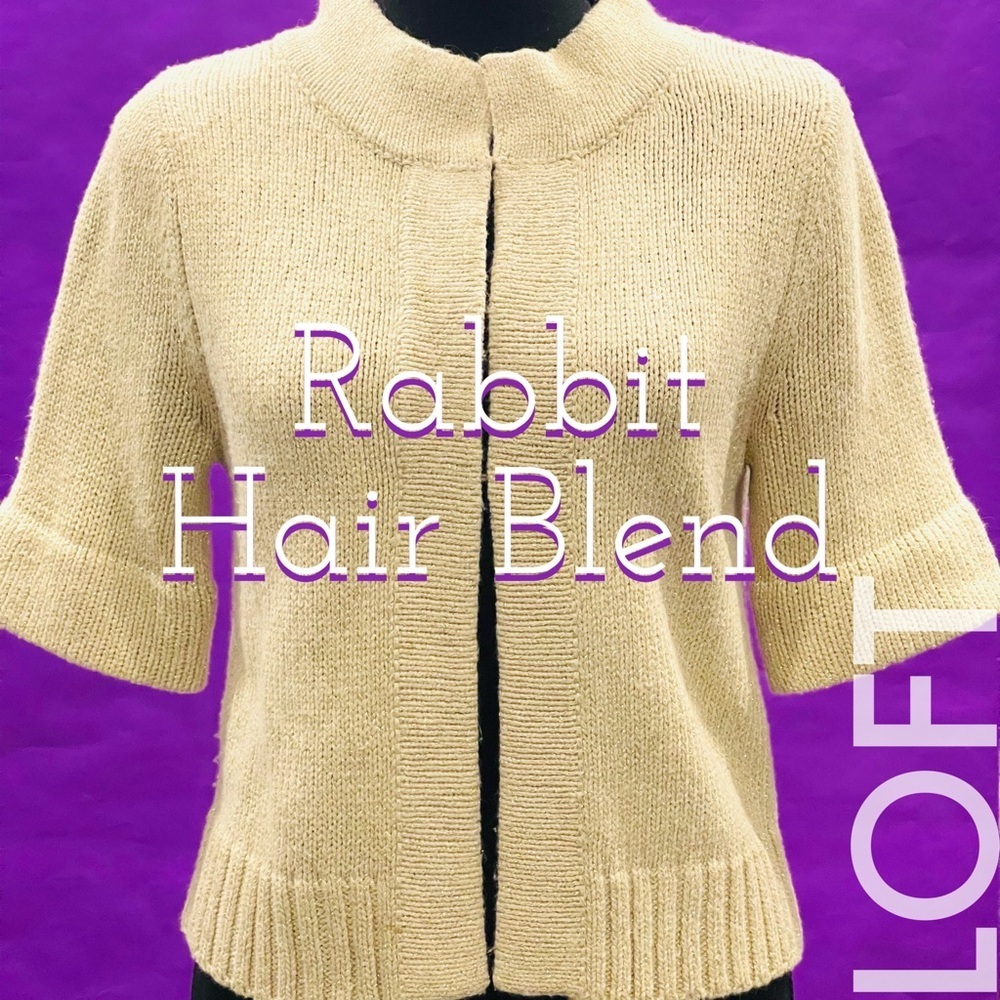 Ann Taylor LOFT Gold Metallic Cardigan Size Small